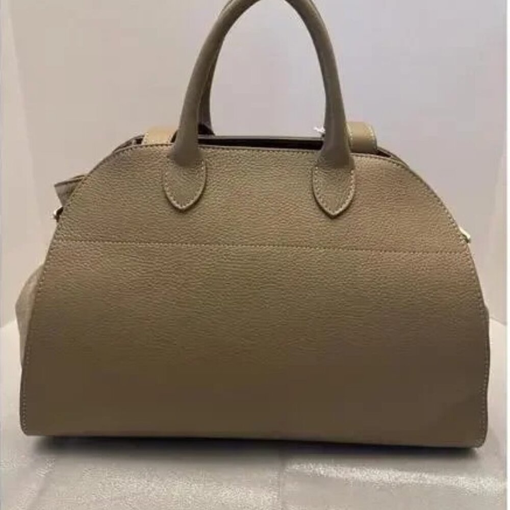 NWT Anna Paola Italian Leather & Suede Dual Handel Satchel + Crossbody Strap - Picture 8 of 9